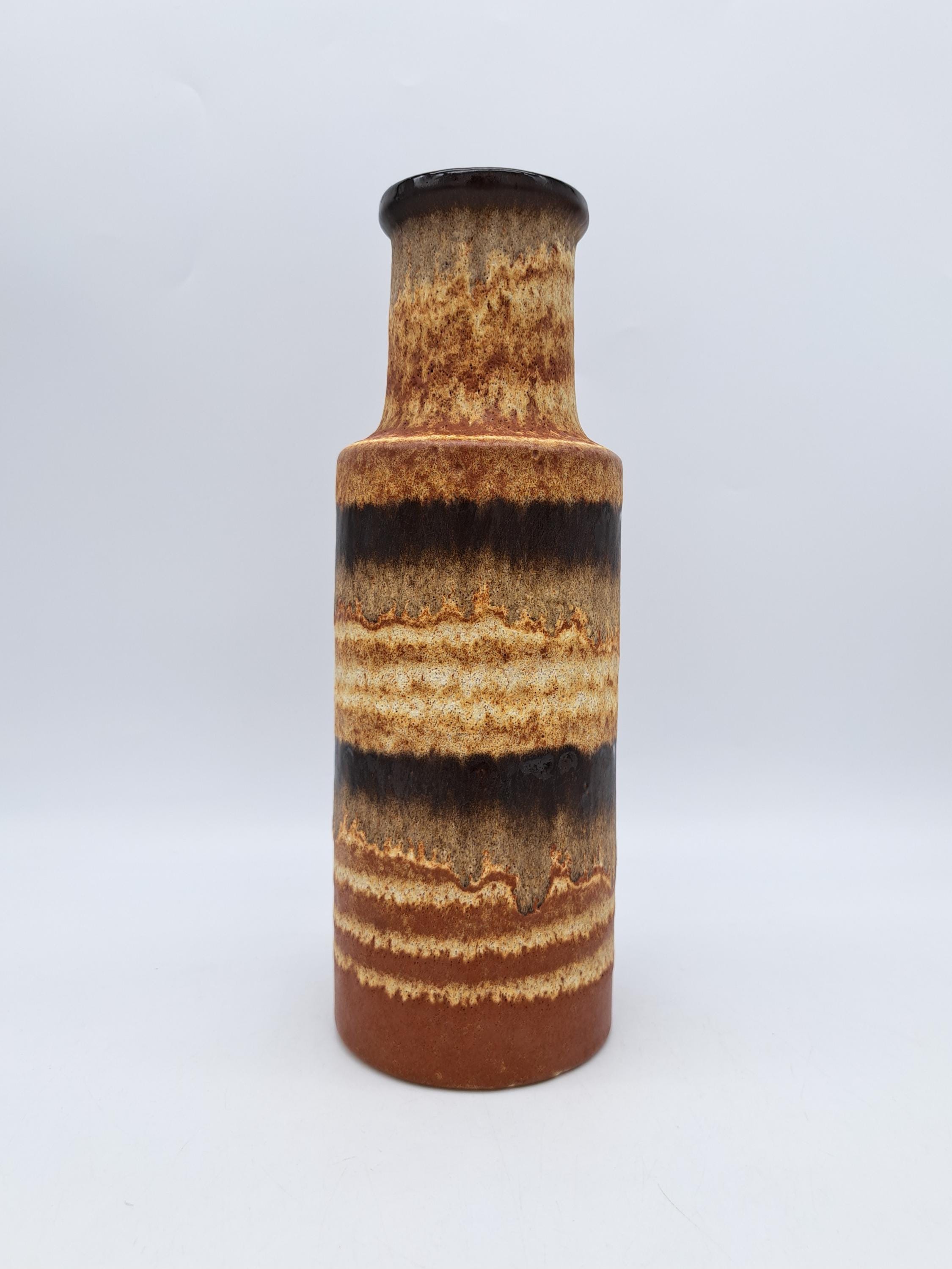 Vintage W-germany Scheurich 401-28 Fat Lava Vase Mid Century 