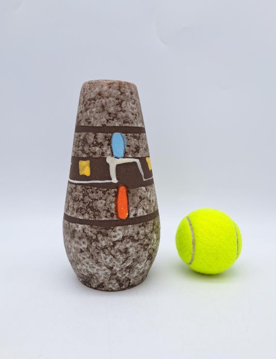 Vintage 1960s Vase West German Pottery Scheurich 529-18 WGP Mid