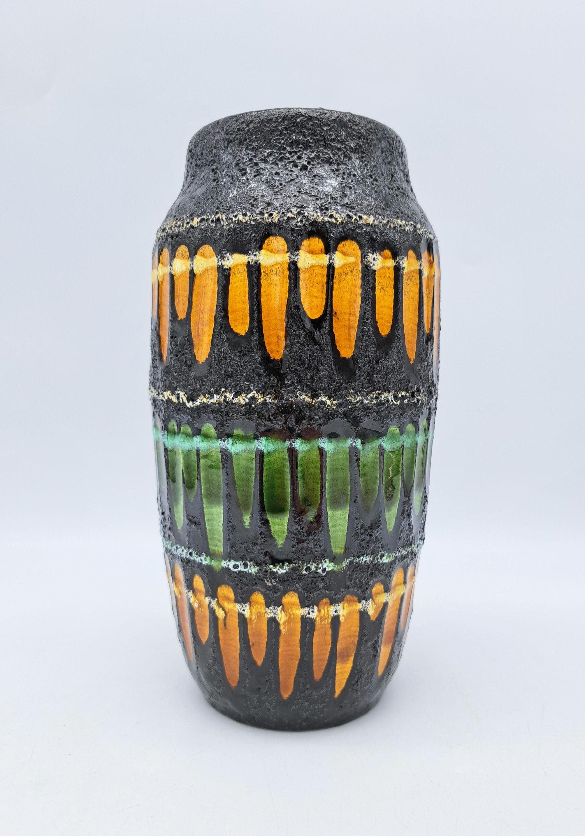 Vintage West German Design Fat Lava Vase Scheurich No. 242-22 Lora