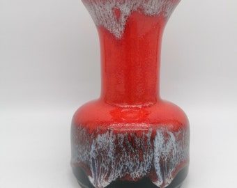 ゆううつ様fat lava JASBA N602-12-14 Vintage West German Pottery Jasba Trumpet Vase N 602 10 16