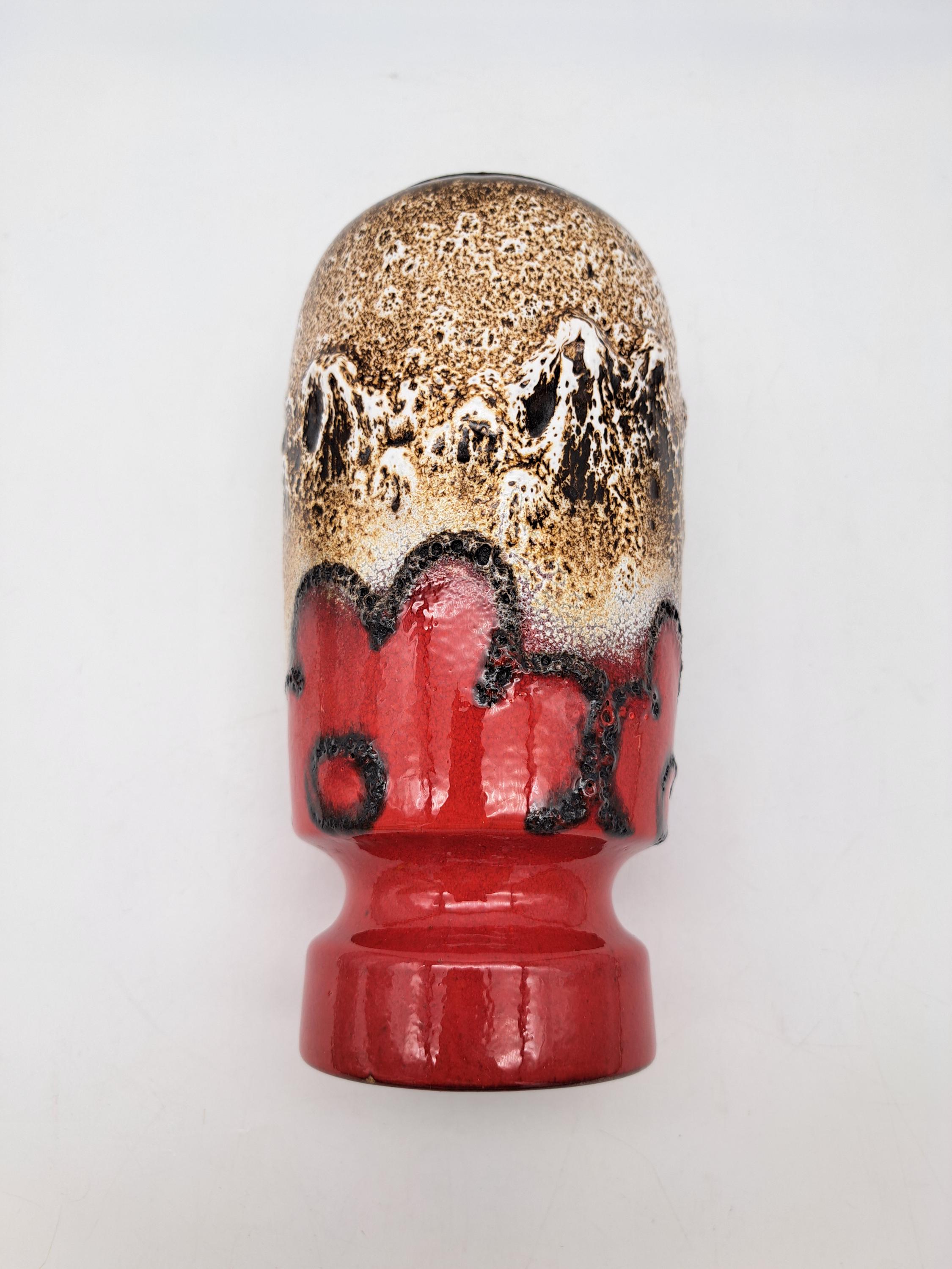 Rare Vintage West German Fat Lava Vase Scheurich 242-22 Mid