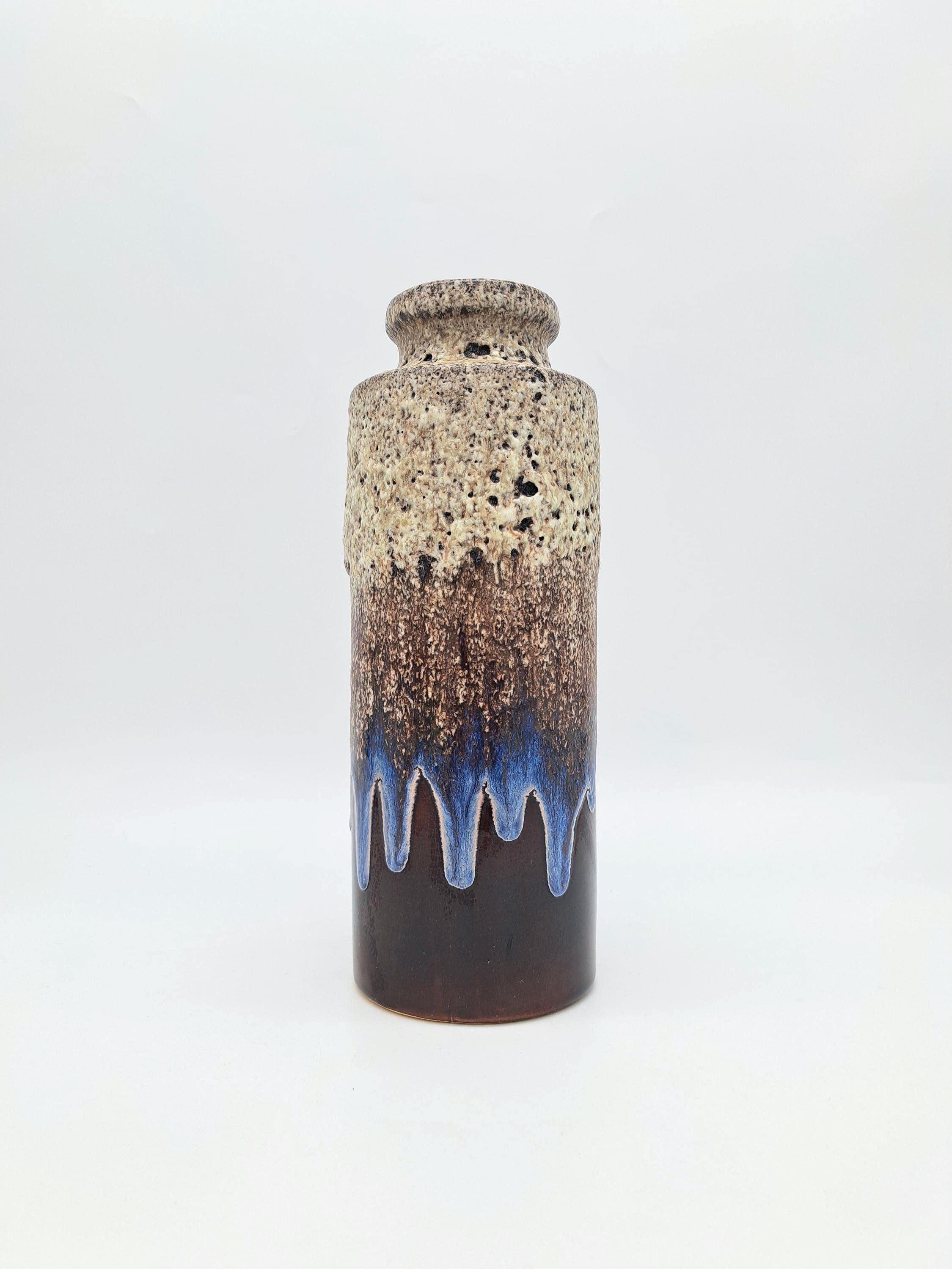 Rare Vintage West German Fat Lava Vase Scheurich 203-26 Mid