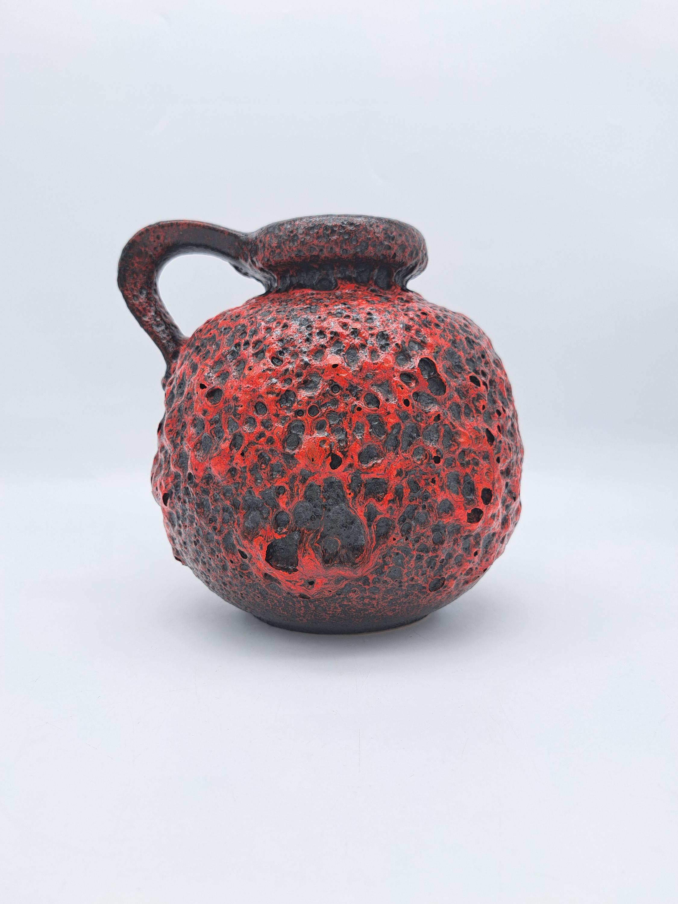 Rare Vintage Scheurich 484-21 Fat Lava Ball Vase Mid Century West