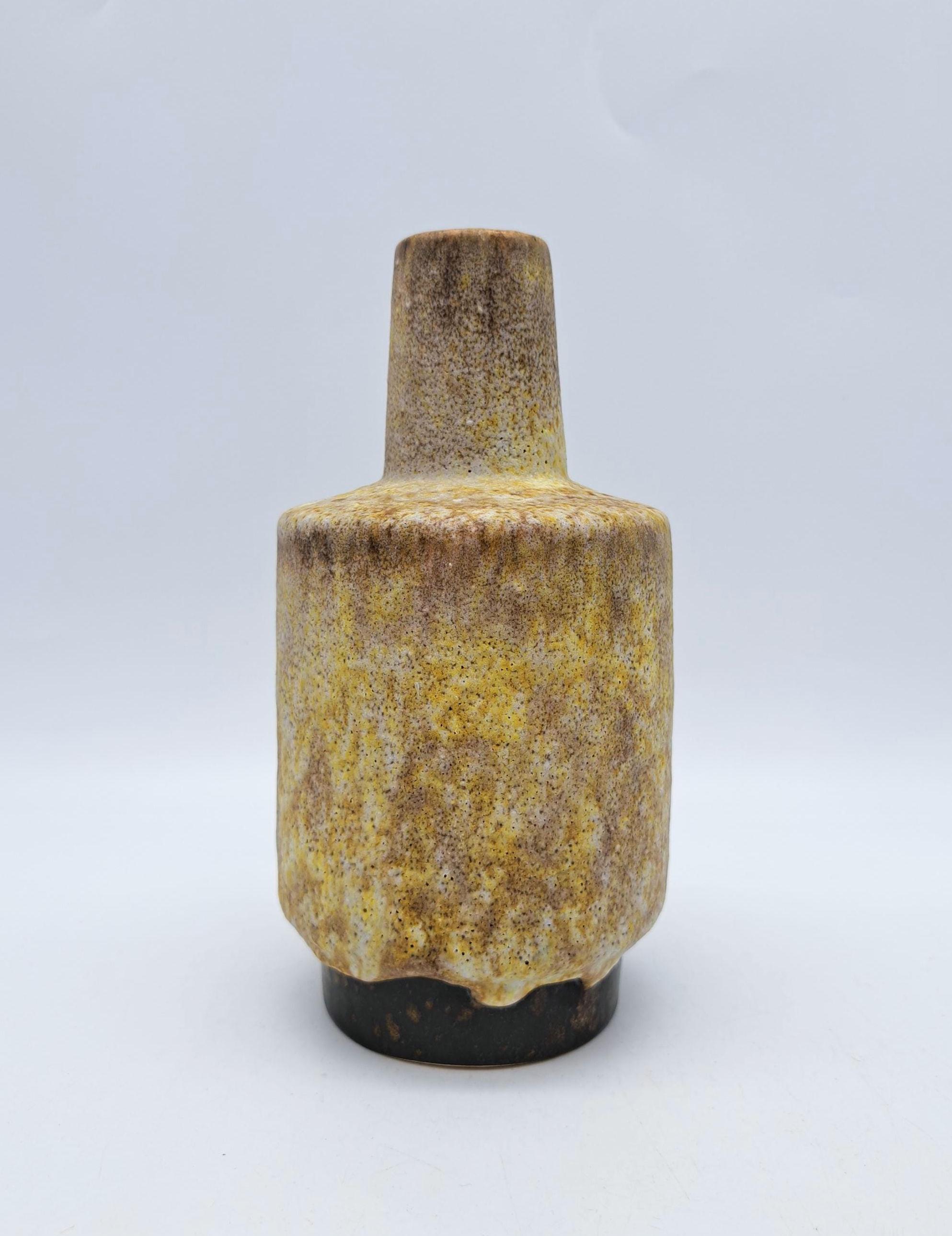 Rare Vintage West German Fat Lava Vase Ruscha Ceramics Numbered R