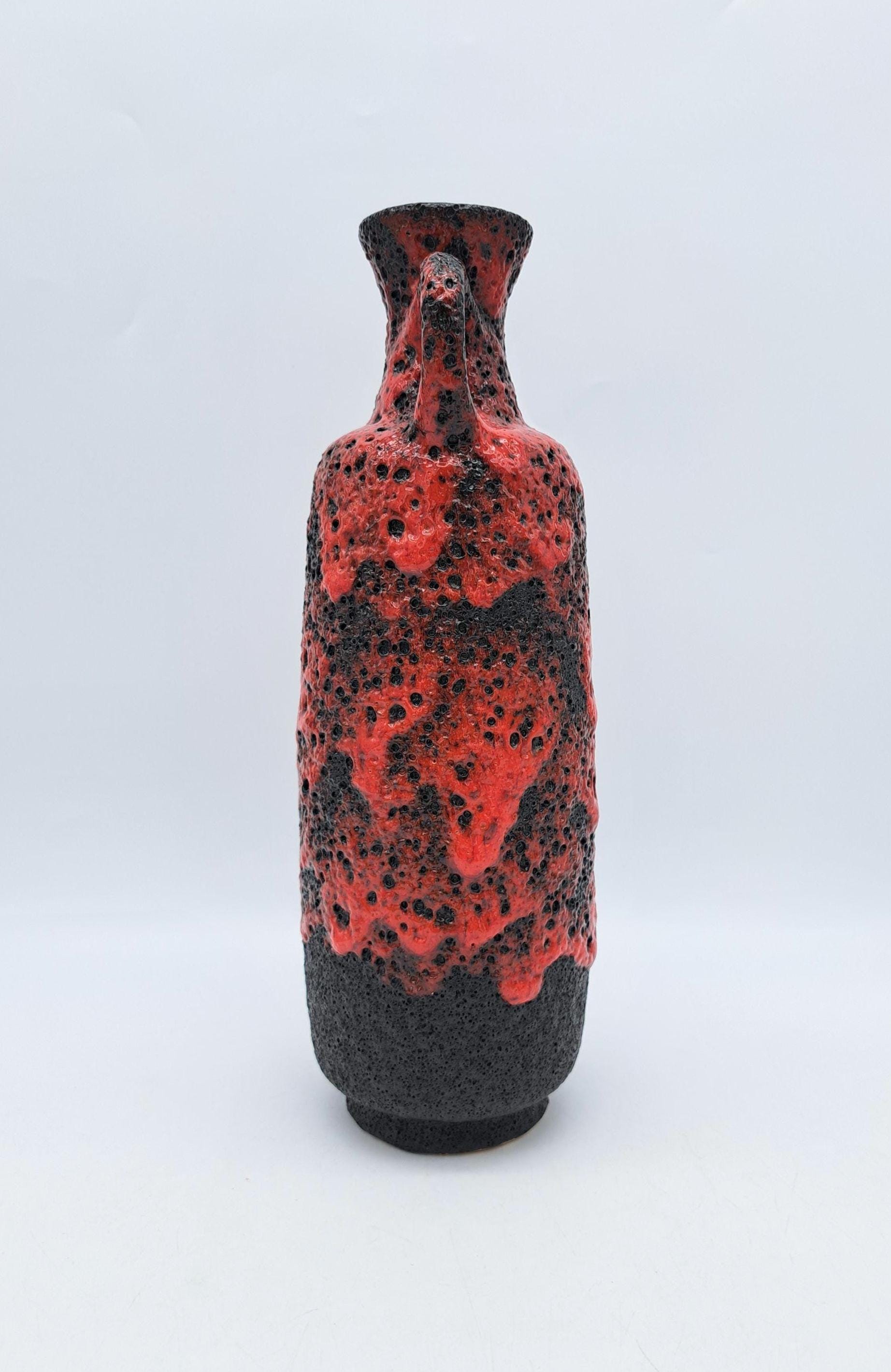 Vintage West German Fat Lava Vase Elma Ceramics 413/30 MCM Vintage West German Fat Lava Vase Elma Ceramics 413/30 MCM