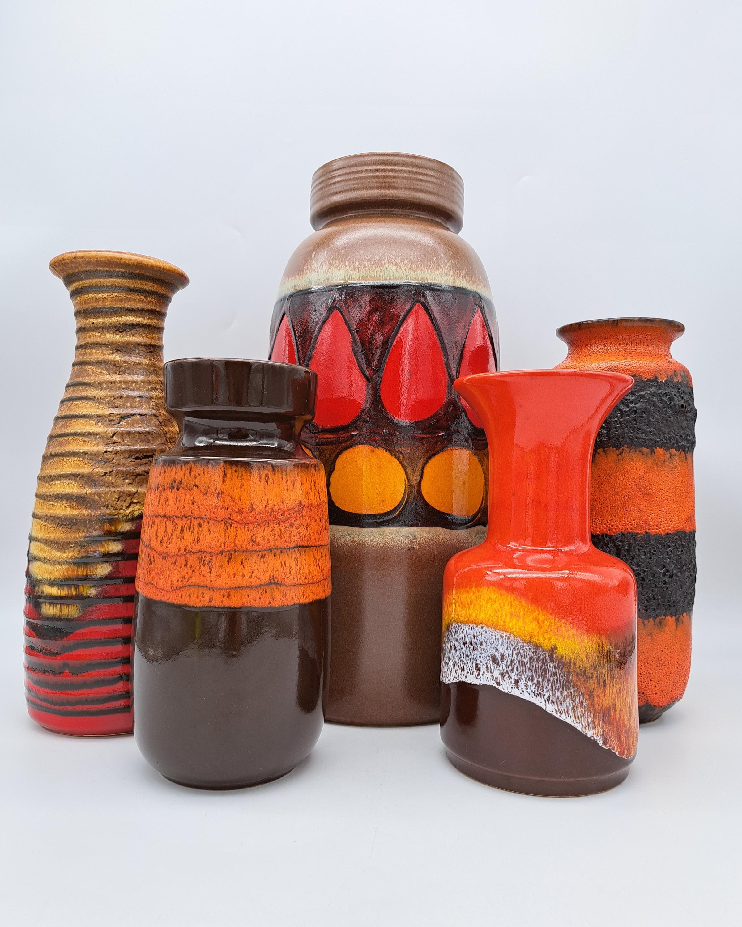 ヴィンテージ 西ドイツ製 XL Scheurich フロアベース 553-38 Fat Lava