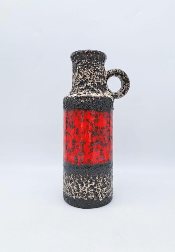 Rare Vintage West German Scheurich Fat Lava Vase No. 401-28 Mid