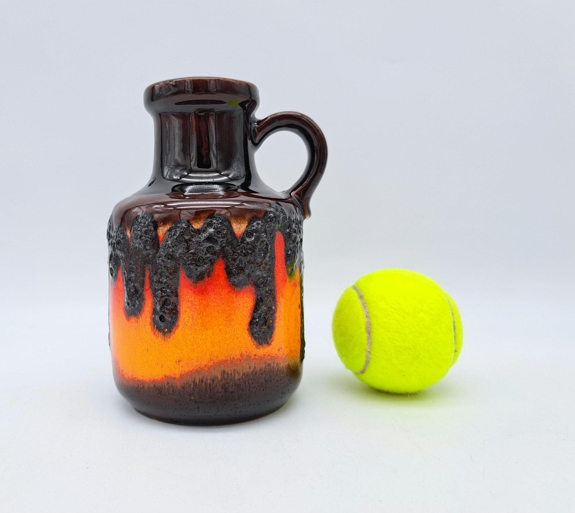 Rare Vintage West German Fat Lava Vase Scheurich 414-16 Mid Rare Vintage West German Fat Lava Vase Scheurich 414-16 Mid