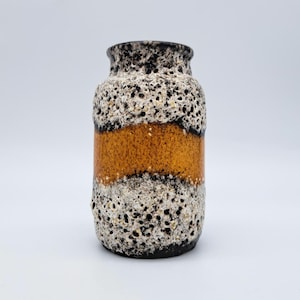 Vintage Westdeutsche Fat Lava Vase Scheurich 231-15 Mid-Century