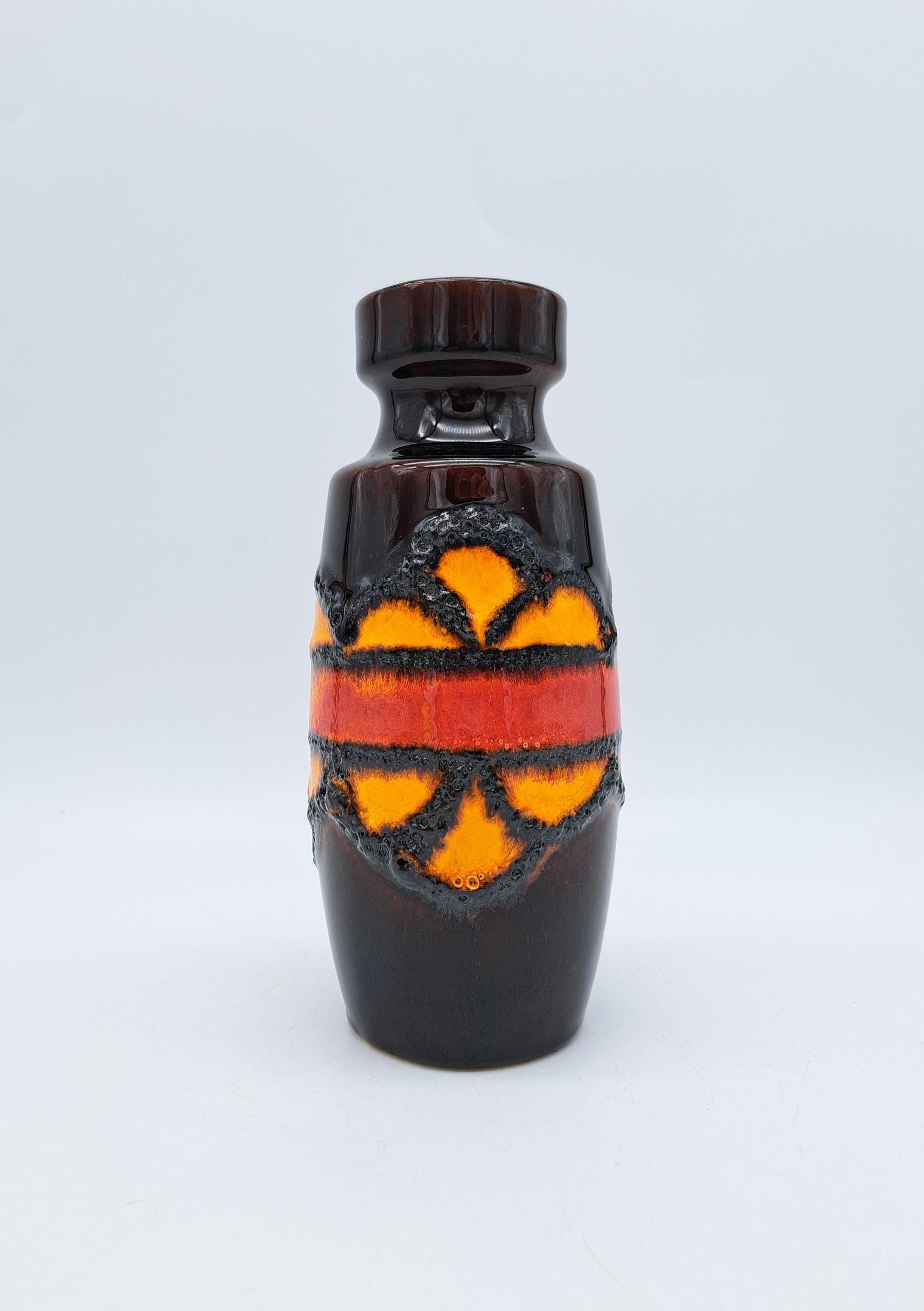 西ドイツ　ファットラバ　ビンテージ花瓶ミッドセンチュリー Scheurich ドイツ Scheurichの花瓶】ミッドセンチュリー ヴィンテージ 72