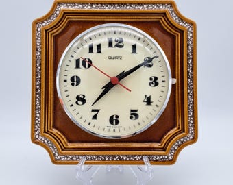 希少なヴィンテージ壁掛け時計 KIENZLE セラミック ホワイト 陶器