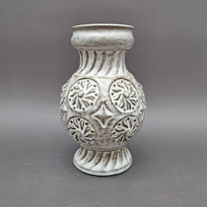 Vintage West-Germany vase Carstens Tönnieshof 7199-15 Gray Earthenware 1970s MCM Design WGP