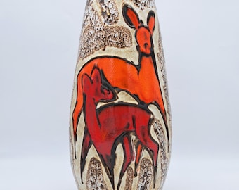 【ドイツ Scheurichの花瓶 】ミッドセンチュリー ヴィンテージ 282 ヴィンテージ 西ドイツ製 Scheurich 陶器の花瓶