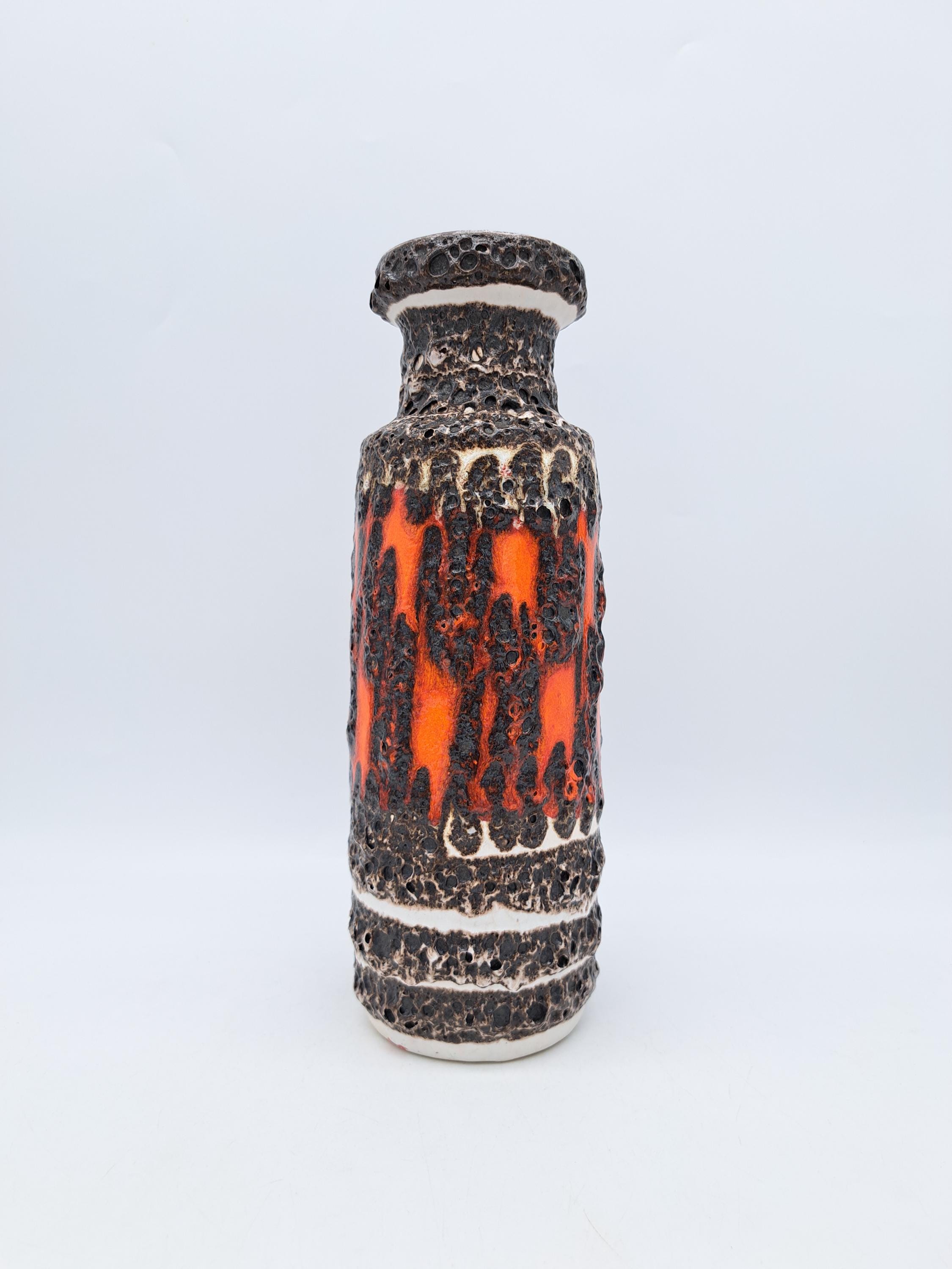 Rare Vintage West German Fat Lava Vase Scheurich 200-28 Mid