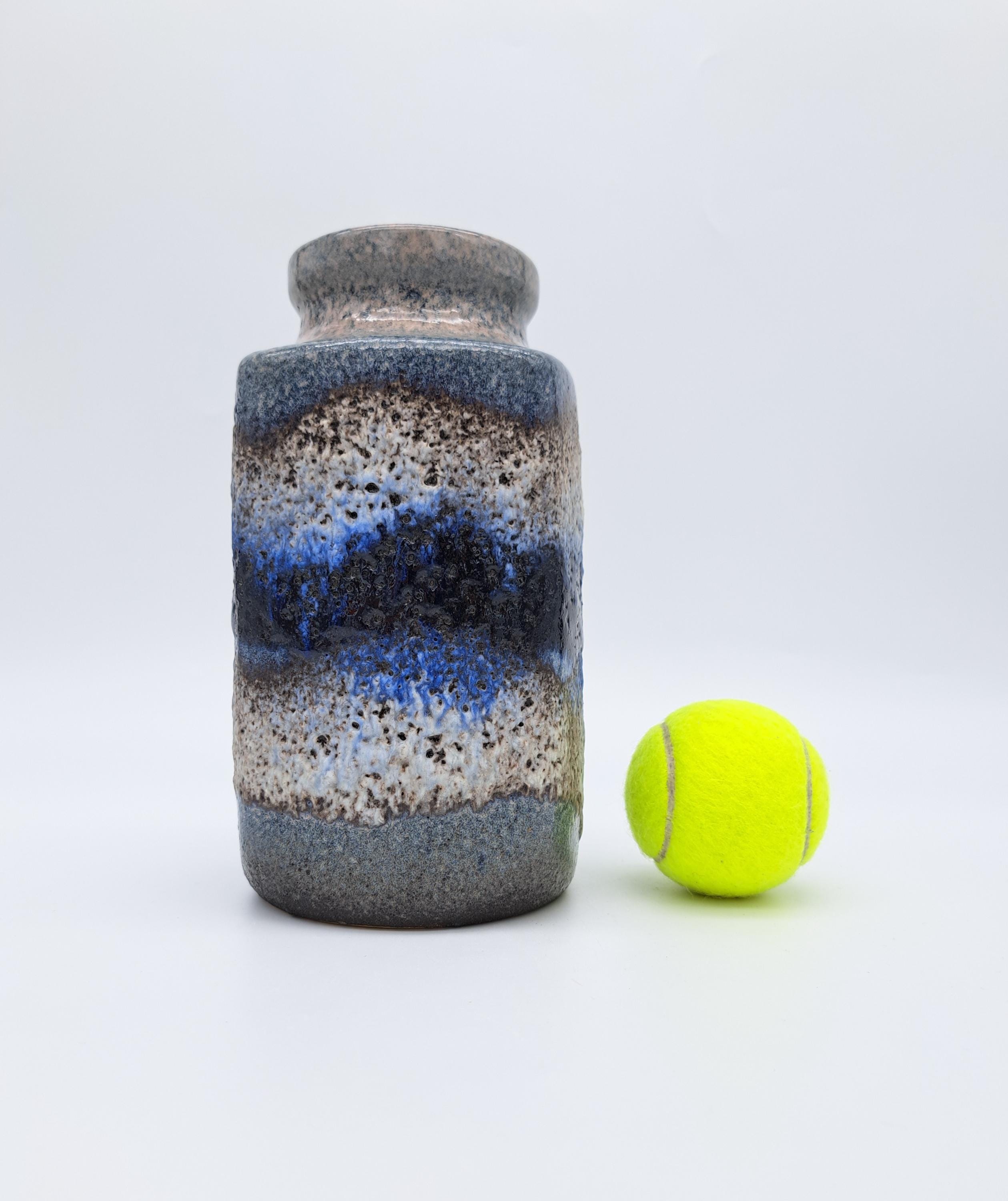希少 西ドイツ製 Scheurich シューリッヒ Fat Lava 20cm Scheurich 216-20 Fat Lava 花瓶 ミッドセンチュリー陶器 ヴィンテージ