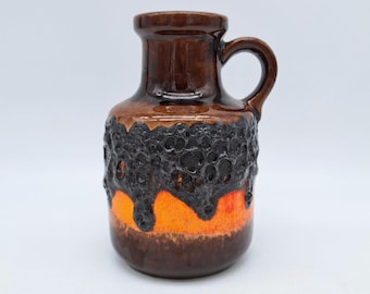 Rare Vintage West German Fat Lava Vase Scheurich 414-16 Mid