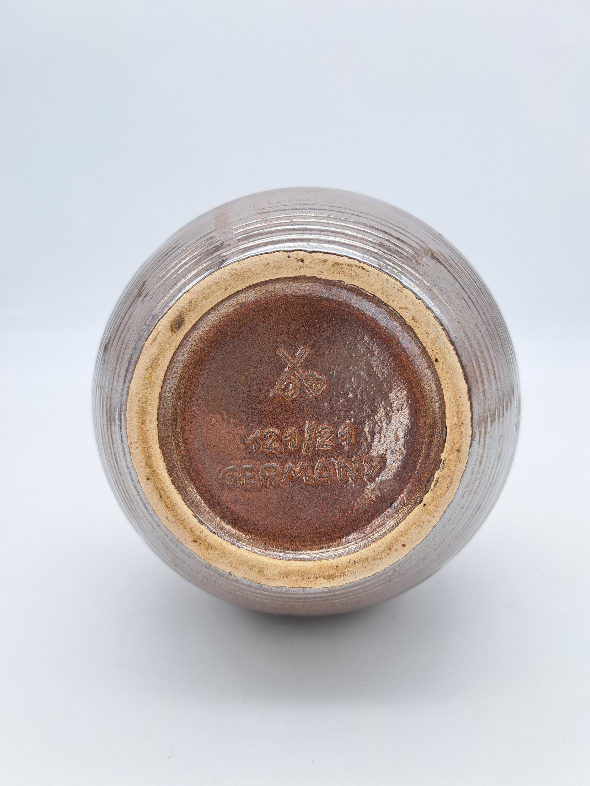 Vintage Dümler Breiden Vase 121/21 Mid Century Pottery 1970s