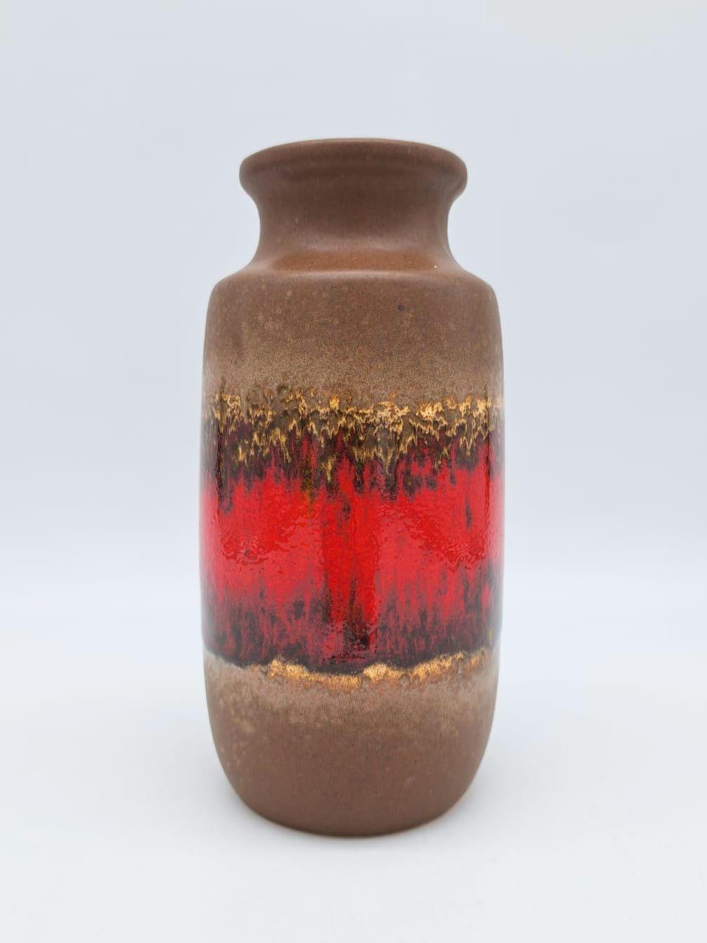 【2024最新作】 Vintage West German Fat Lava Vase Scheurich 213-20 Mid 工芸品