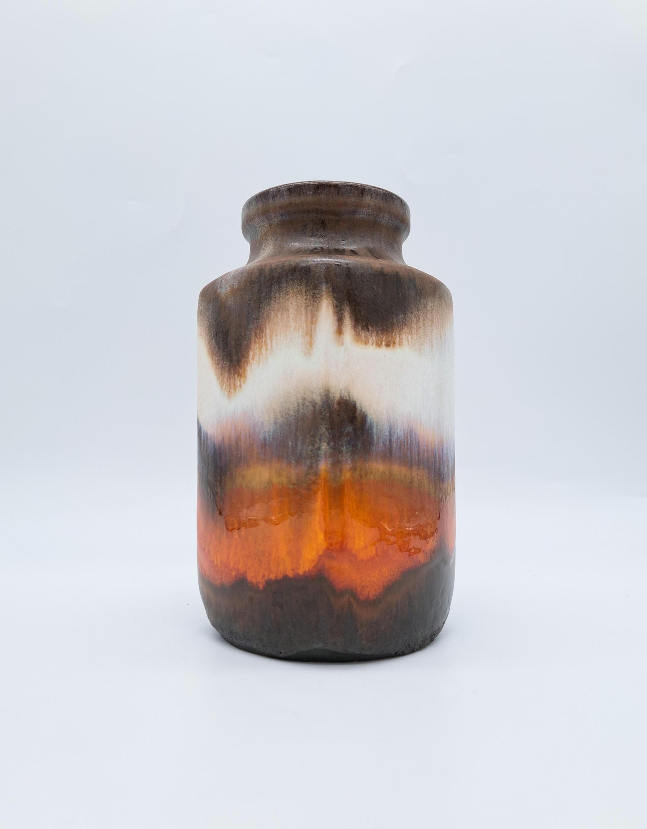 West German Scheurich 216-20 Fat Lava Vase Mid Century Ceramic