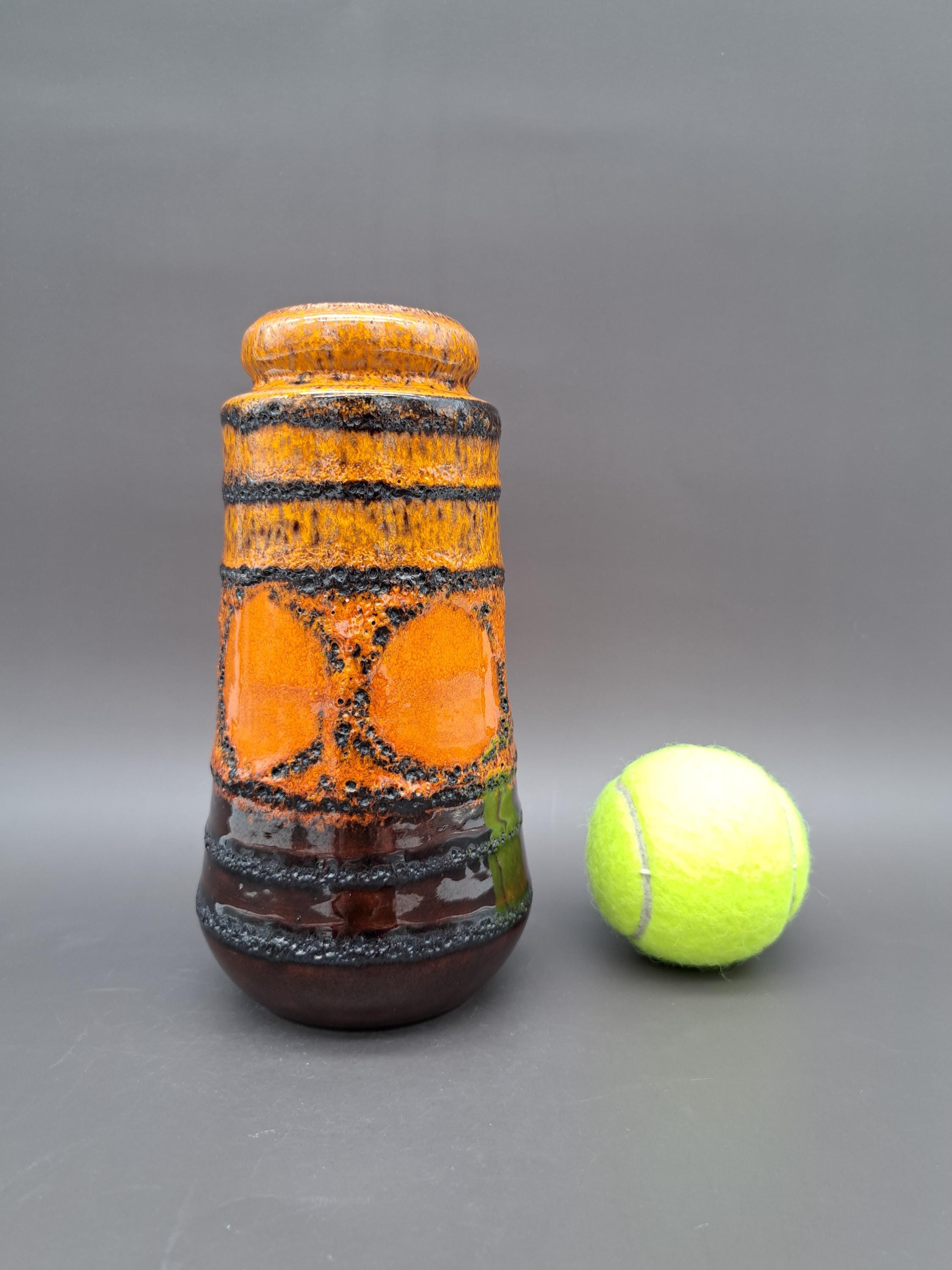 Vintage Fat Lava Vase West German Pottery 70s Mid Century