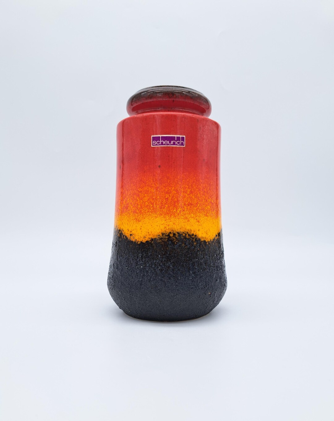 Fat lava ヴィンテージ　Scheurich Coloured and glazed Fat Lava ceramic jug by Scheurich, 1960s | intOndo