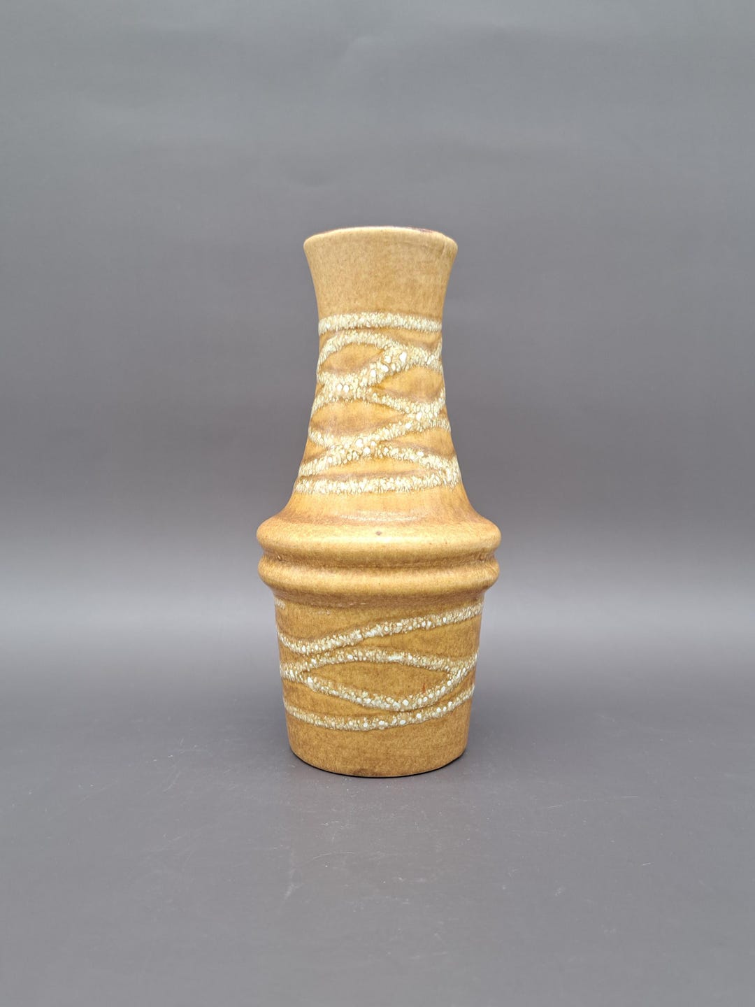 Mid Century West Germany Scheurich Vase 209-18 Fat Lava Ceramics