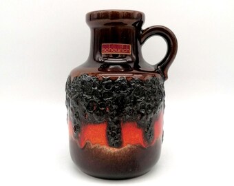 Rare Vintage West German Fat Lava Vase Scheurich 414-16 Mid Rare Vintage West German Fat Lava Vase Scheurich 414-16 Mid