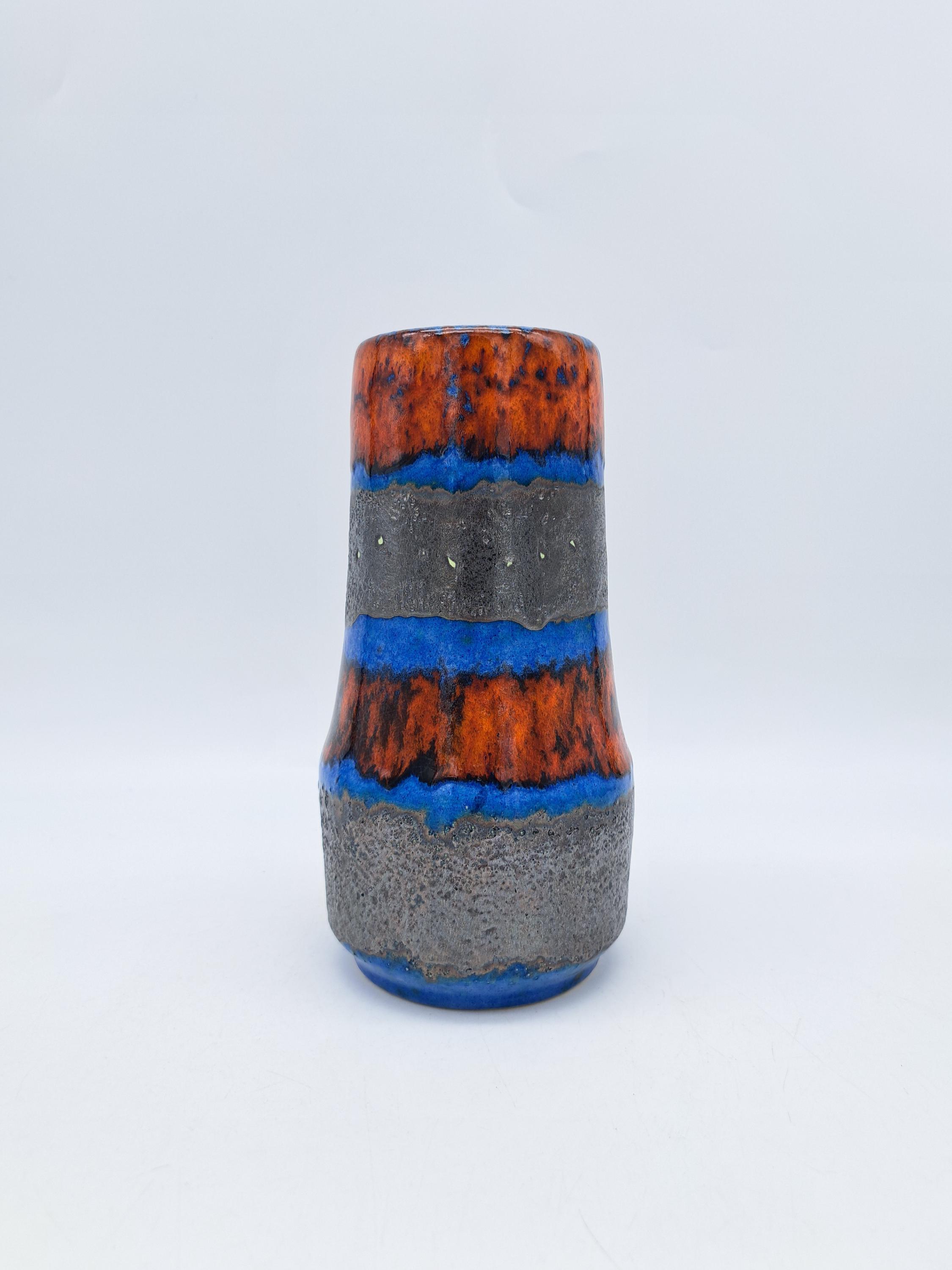 Scheurich 529 18 1960s WGermany 花瓶 Vintage West German Scheurich Vase 529-18 Fat Lava Mid Century