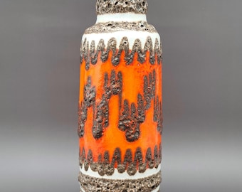 Rare Vintage West German Fat Lava Vase Scheurich 200-28 Mid