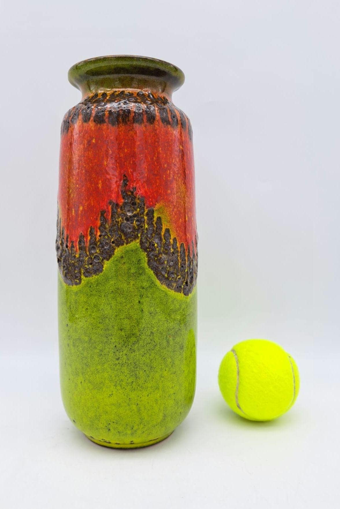 Rare Vintage West German Scheurich Fat Lava Vase No. 206-27 Mid