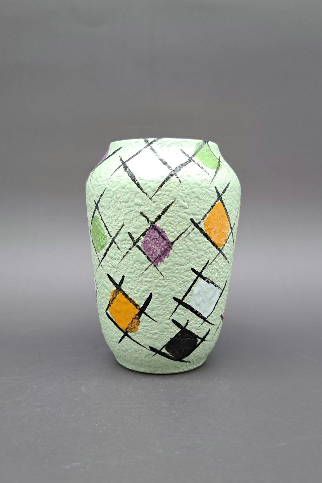 Vintage West German BAY Keramik Vase 602-12 Mid Century Pottery