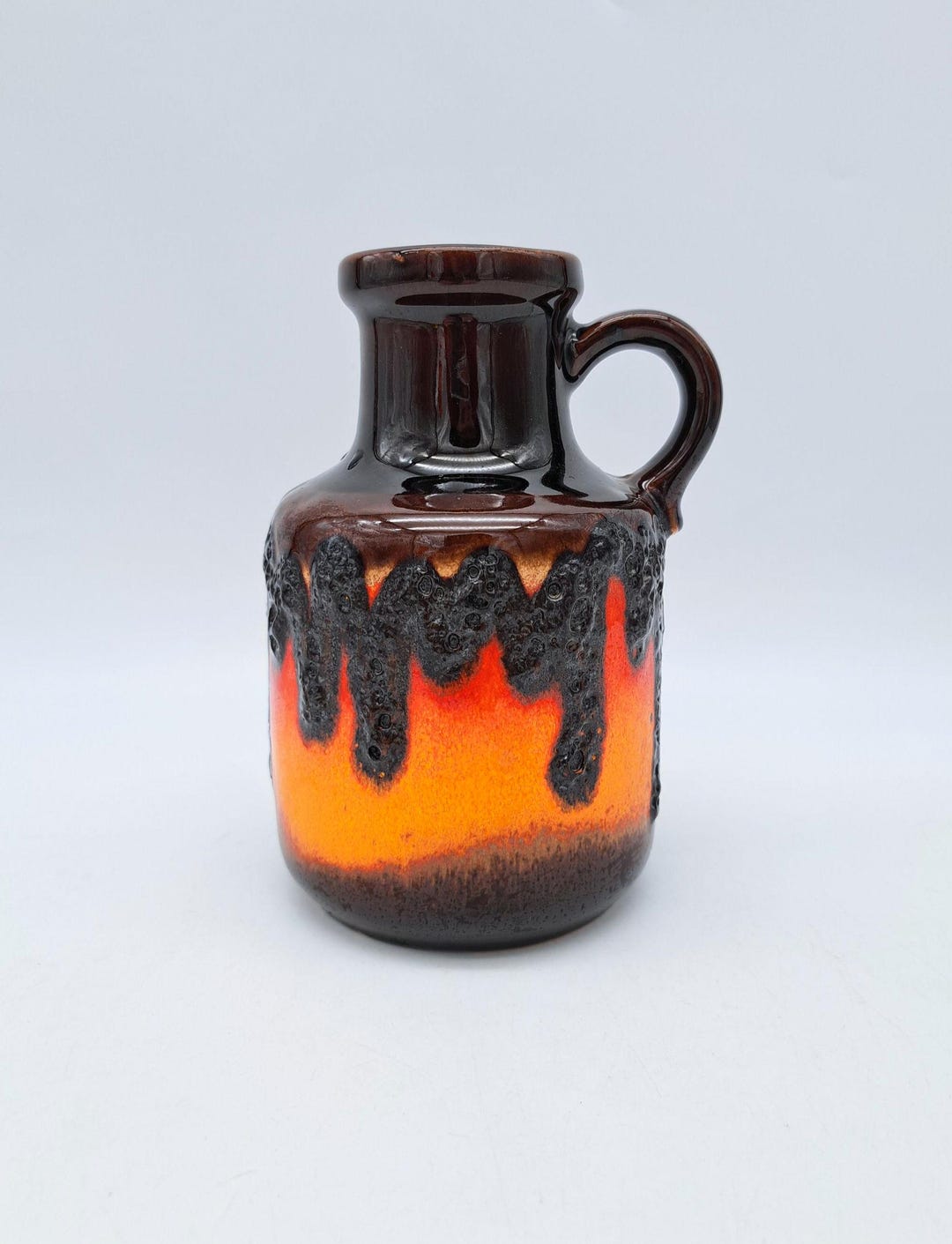 Rare Vintage West German Fat Lava Vase Scheurich 414-16 Mid Rare Vintage West German Fat Lava Vase Scheurich 414-16 Mid