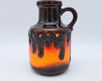 Rare Vintage West German Fat Lava Vase Scheurich 414-16 Mid Rare Vintage West German Fat Lava Vase Scheurich 414-16 Mid