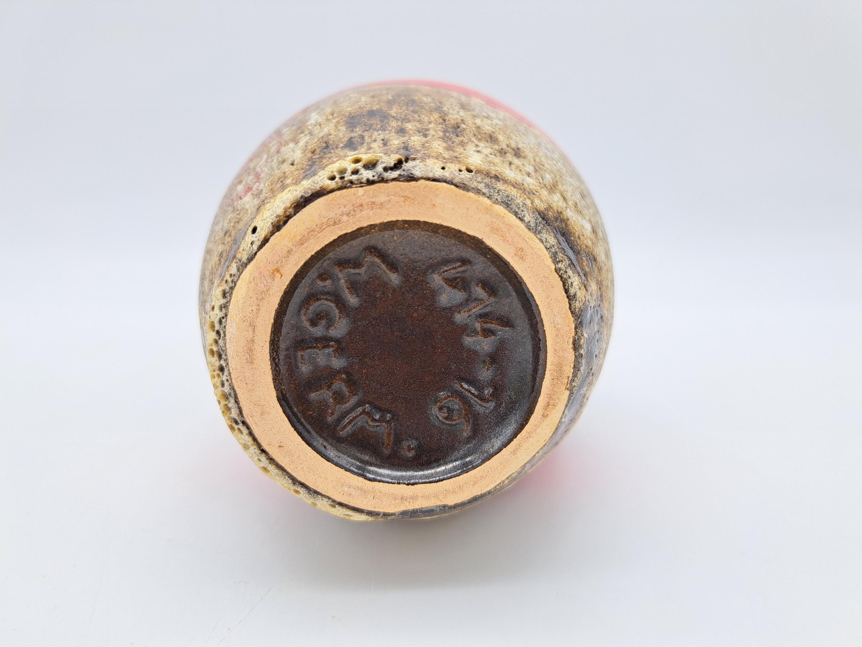 1970年代 陶器 ドイツ製 Scheurich 414-16 花瓶 ミッドセンチュリー