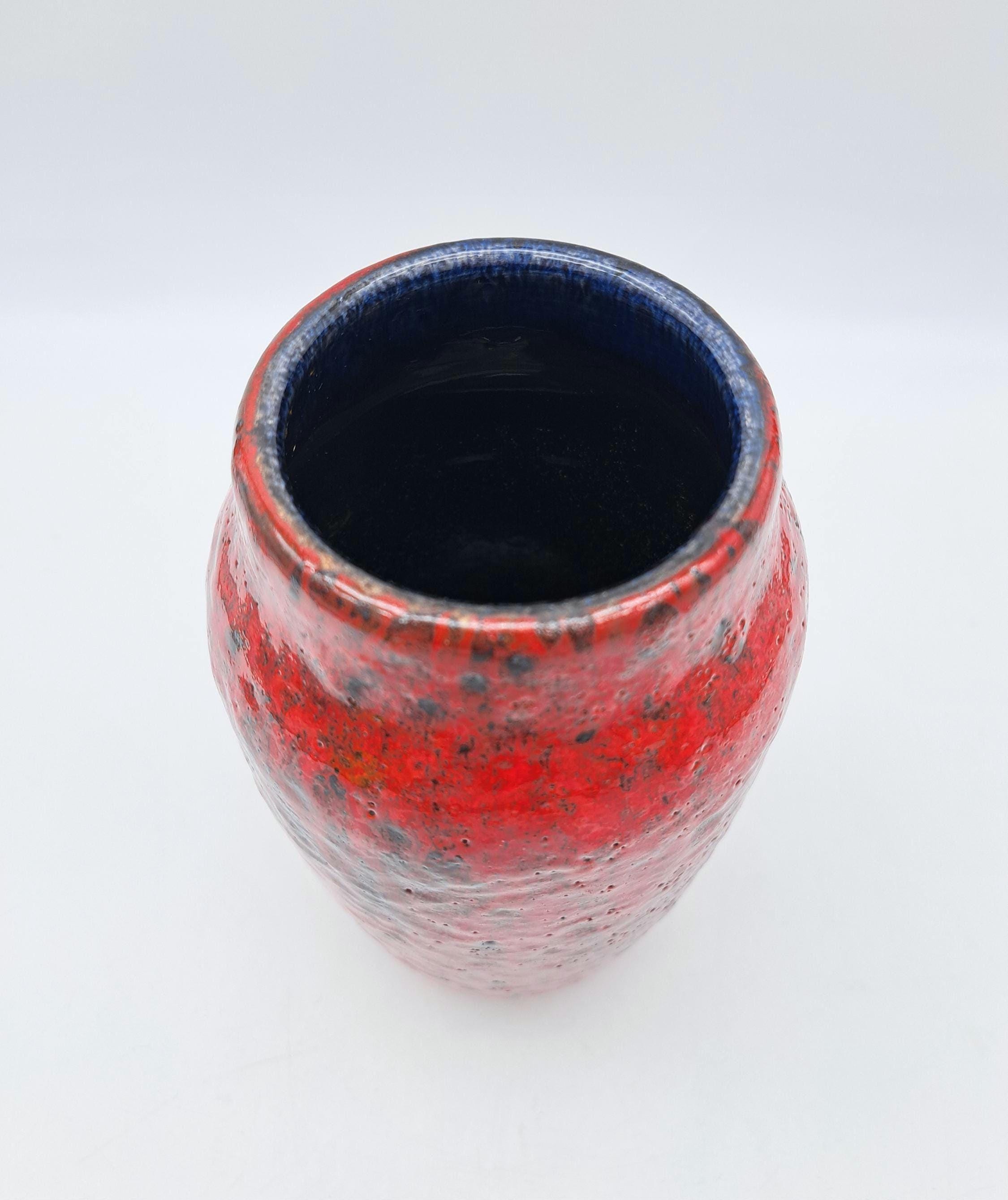Vintage West German Scheurich 242-22 Fat Lava Vase Mid Century