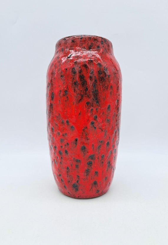 Vintage West German Scheurich 242-22 Fat Lava Vase Mid