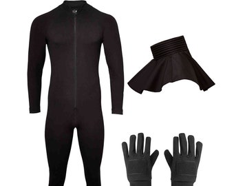 Stormtrooper costume undersuit, neck seal & trooper gloves. 3 piece combo set 20% saving from buying individually