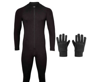 Stormtrooper costume black undersuit with trooper gloves Great money saving combo deal.