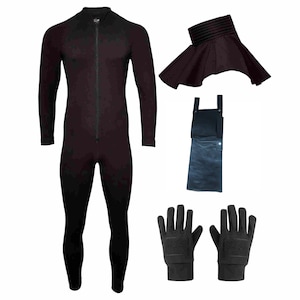 Stormtrooper costume armor under suit, neck seal, holster & trooper gloves starter combo kit