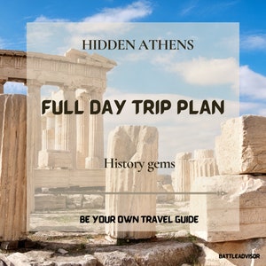 Athens Greece Hidden history daytrip, tour plan, e-guide, gifts for history lovers, printable, Athens guide pdf, history gems, download