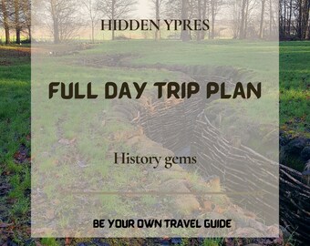 Ypres Belgium Hidden history daytrip, tour plan, e-guide, gift for history lovers, printable, Ypres guide pdf, history gems, download, ww1