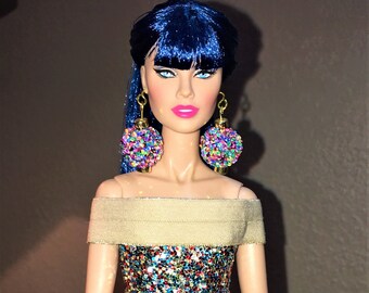 jewelry n3 earrings Popovy Barbie Tender creation for doll Integrity Toys jewelry n3 earrings Popovy Barbie Tender creation for doll Integrity Toys