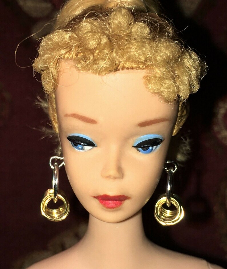 Handmade Jewelry for Barbie Silver and Gold Hoop Earrings Etsy