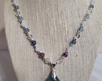 Rainbow fluorite necklace