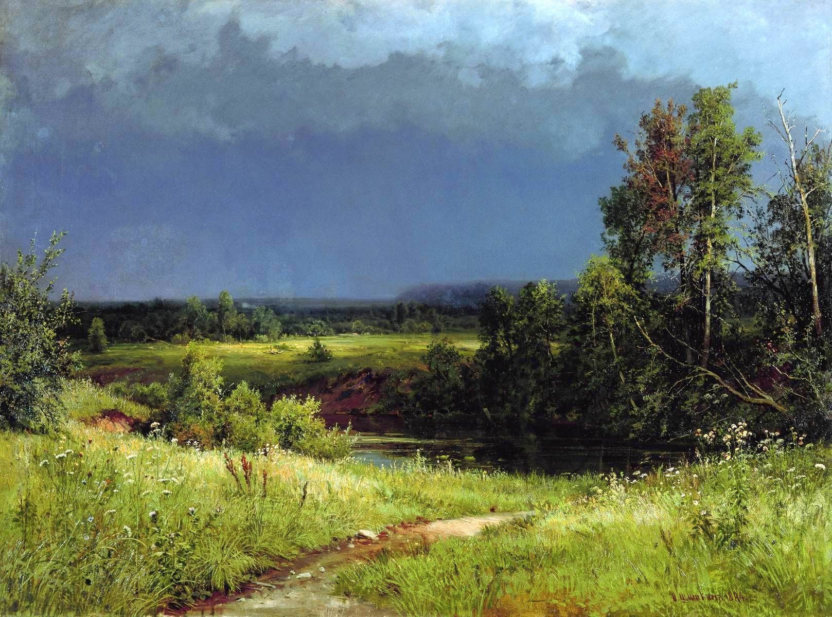 Iwan Iwanowitsch Schischkin Vor dem Sturm Reprint Poster Etsy