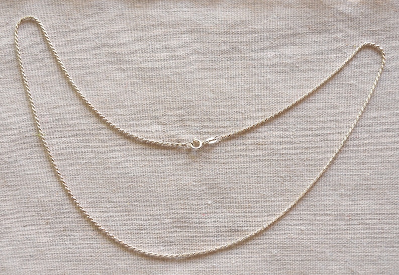 Sterling Silver Rope Neck Chain Silver 925 Rope Neck Chain