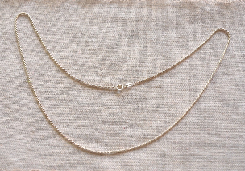 Sterling Silver Rope Neck Chain Silver 925 Rope Neck Chain