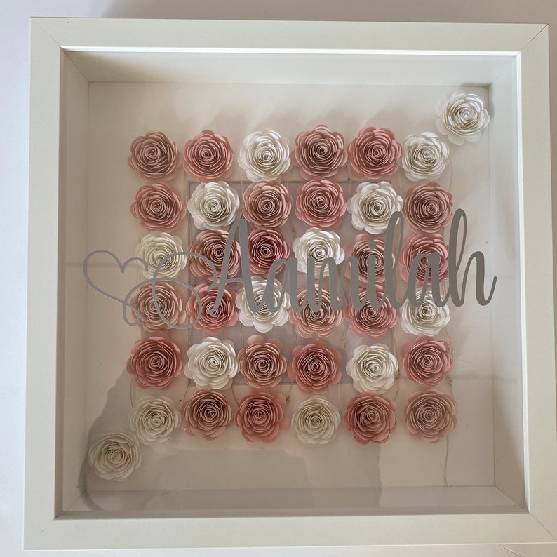 Paper Flower Shadow Box Etsy