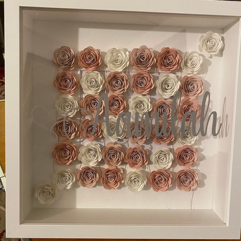Paper Flower Shadow Box Etsy