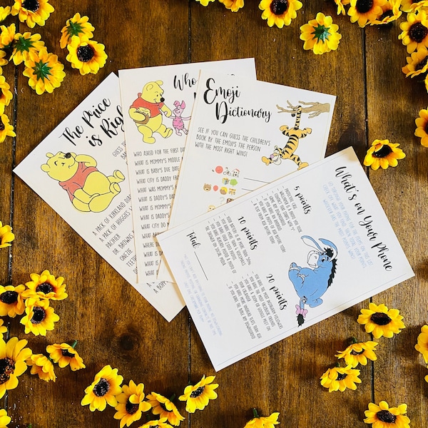 Winnie the Pooh Baby Shower Games